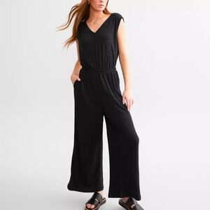 Kit and Ace Sleeveless black loungewear jumpsuit